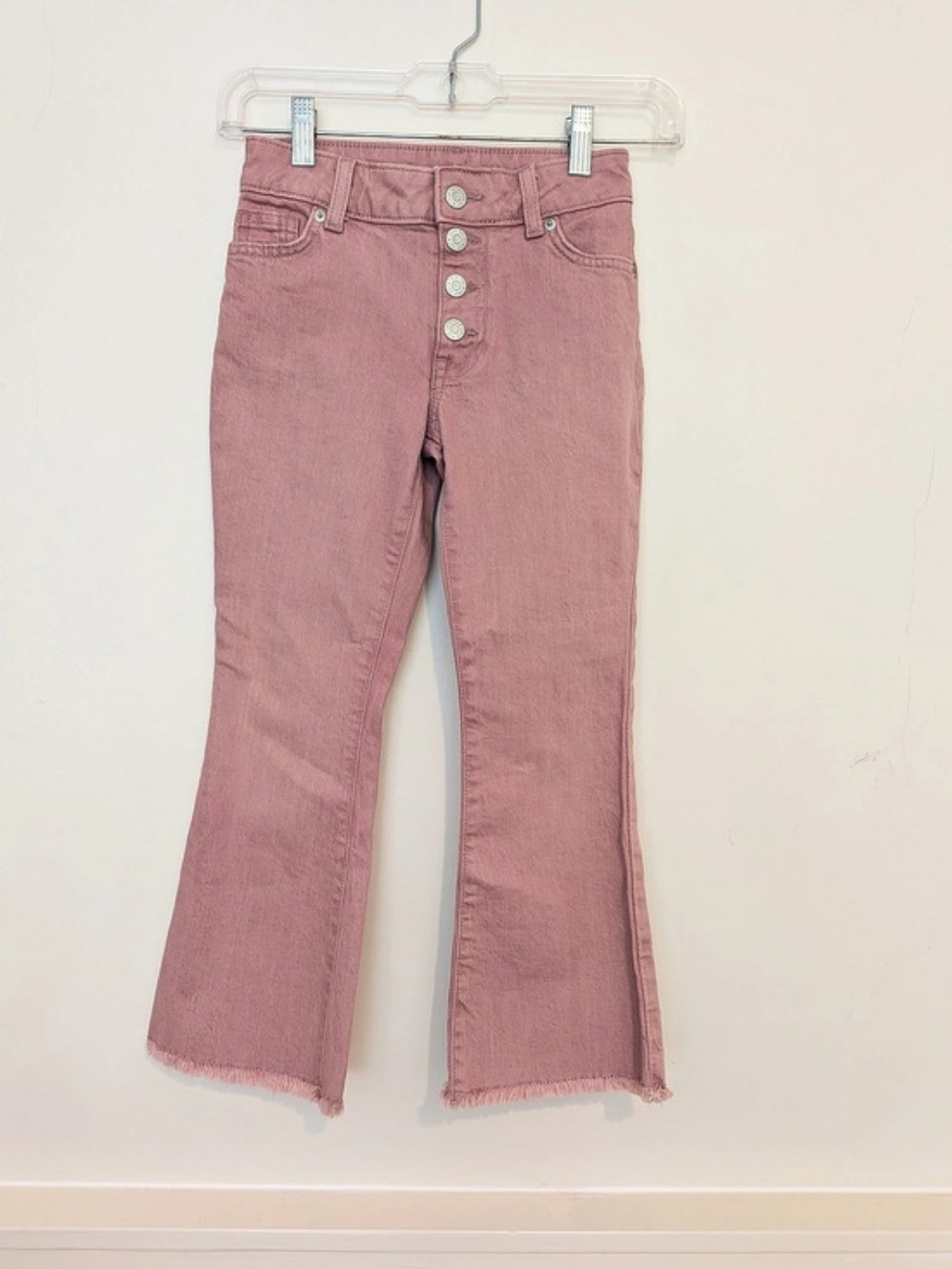 🌷Cat & Jack Girls High-Rise Flare Jeans Pink- Sz. 7